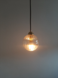 Hanglamp glazen bol met nieuw armatuur