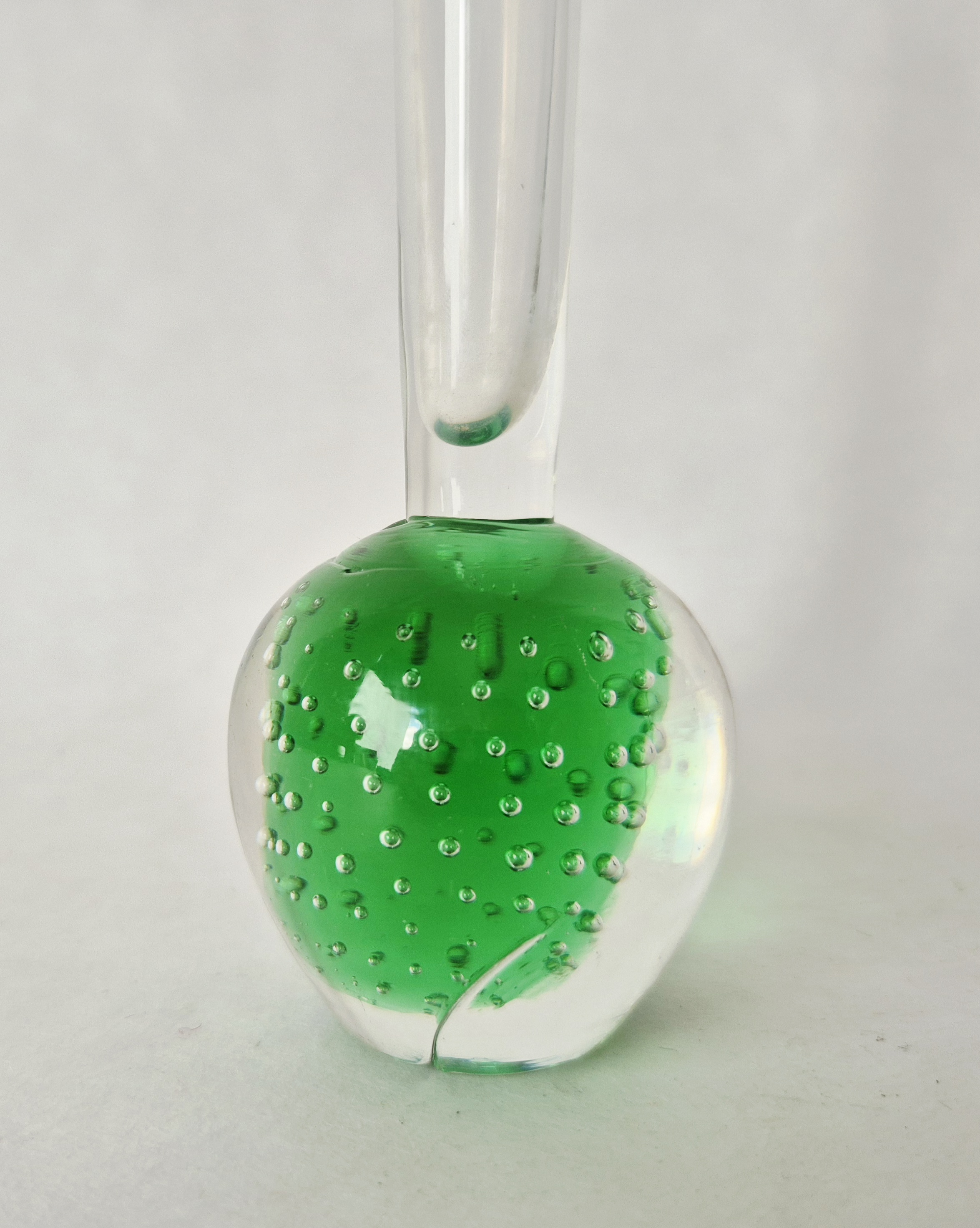 Set van 3 vaasjes bubbels | Gekleurde glazen bolvazen | Rozenvaas