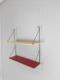 Jaren 60 Pilastro wandrek met 2 planken