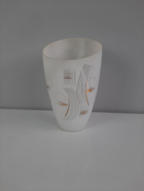Jaren 60/70 lampenkap beige met goud