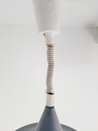 Vintage jaren 70 hanglamp heksenhoed grijs