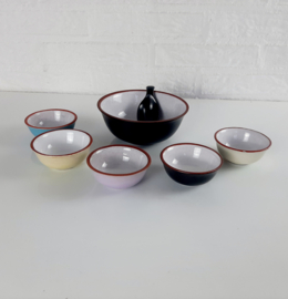 Vintage pindaset | Keramische pindaset jaren 50