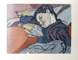 Stoffen schilderij, geweven schilderij