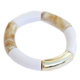 Armband Penne - Beige/ White/ Marble