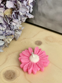 Drijf kaars - Bloem - Neon Roze