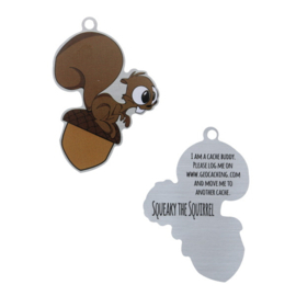 Oakcoins Travel Tag - Squeaky the Squirrel
