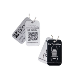 Groundspeak Travel Bug QR Tag - Zwart