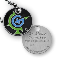 Coins and Pins Travel Globe tag