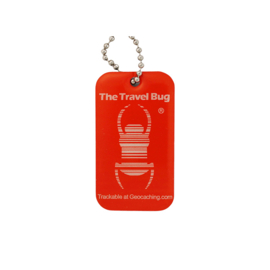 Groundspeak Travel Bug QR Tag - Oranje - Glow in the Dark