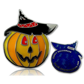 CacheQuarter Halloween pompoen LE - blauw