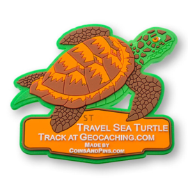 Coins and Pins travel tag - zeeschildpad