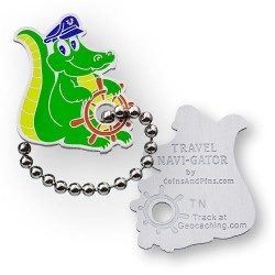 Coins and Pins Travel Navi-Gator tag