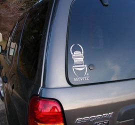 Cache Advance Decal sticker Travel Bug - KLEIN (reflecterend)