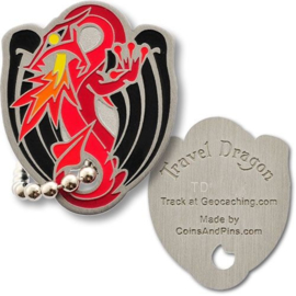 Coins and Pins Travel Draak tag