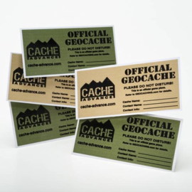 Cache Advance - small cache label - groen