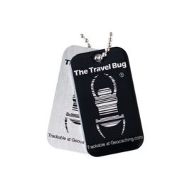 Groundspeak Travel Bug QR Tag - Zwart