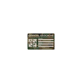 Groundspeak small cache label - camouflage groen