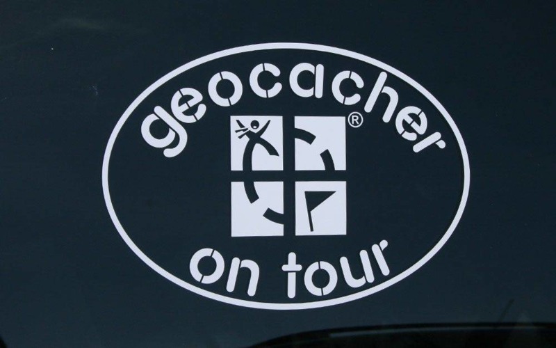 CacheQuarter Decal sticker Geocacher on Tour