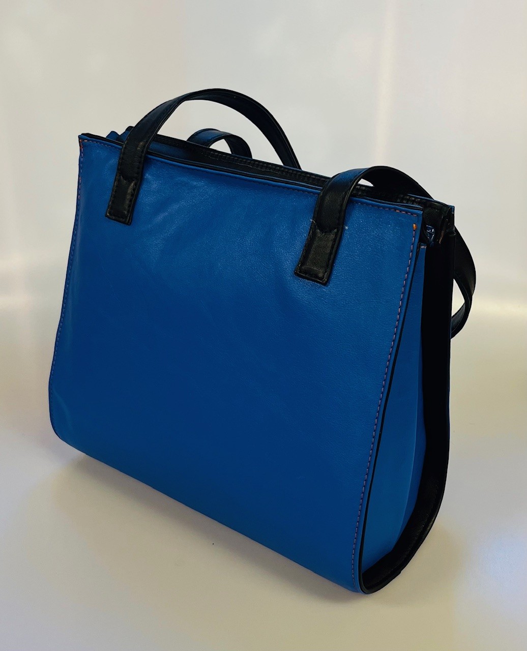 Schoudertas blauw/zwart