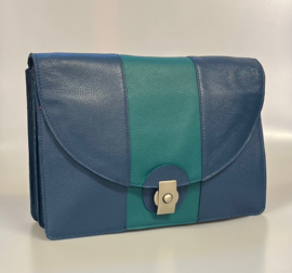 Blauw petrol kleur A4 tas