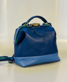 Blauwe beugeltas