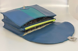 Blauw petrol kleur A4 tas