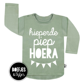 HIEPERDEPIEP HOERA - VERJAARDAG SHIRT MET NAAM + LEEFTIJD