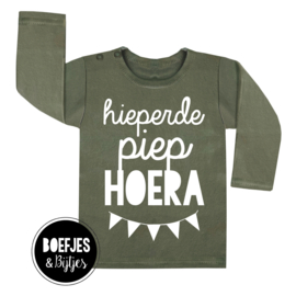 HIEPERDEPIEP HOERA - VERJAARDAG SHIRT MET NAAM + LEEFTIJD