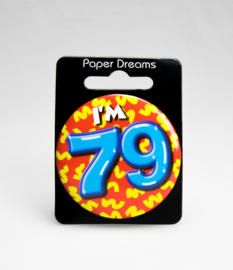 Buttons ''79 jaar'' (Klein)