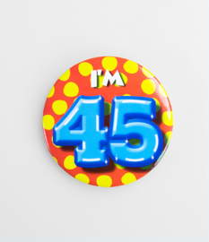 Button ''45 jaar'' (Klein)