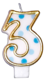 Cijferkaars Blauw "3"