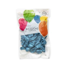 Ballonnen Chroom ''Blauw'' (25 st.)