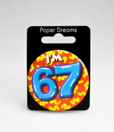 Buttons ''67 jaar'' (Klein)