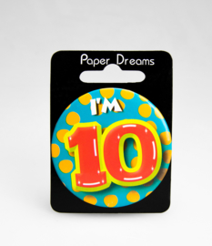 Button ''10 jaar'' (Klein)