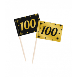 Cocktail Prikkers ''100 jaar'' (50 stuks)