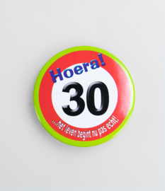 Buttons ''30 jaar verkeersbord'' (Klein)