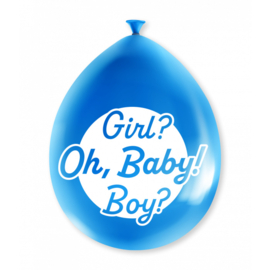 Ballonnen ''Girl? Oh Baby! Boy?'' (6 stuks)