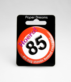 Buttons ''85 jaar verkeersbord'' (Klein)