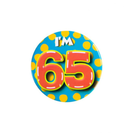Button ''65 jaar'' (Klein)