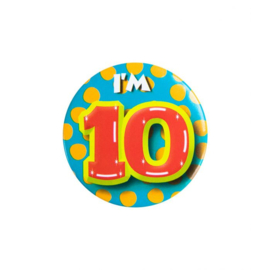 Button ''10 jaar'' (Klein)