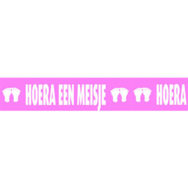 Afzetlint ''Hoera een Meisje'' (15 meter)