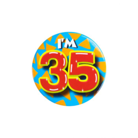 Button ''35 jaar'' (Klein)