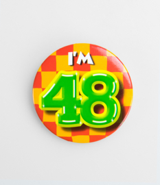 Button ''48 jaar'' (Klein)