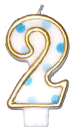 Cijferkaars Blauw "2"