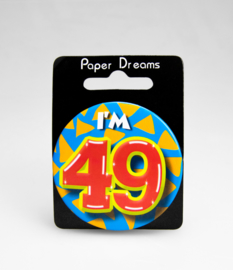 Button ''49 jaar'' (Klein)