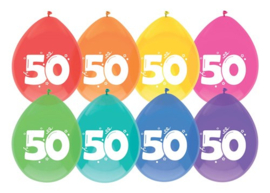 Ballonnen ''50 jaar'' (8 stuks)