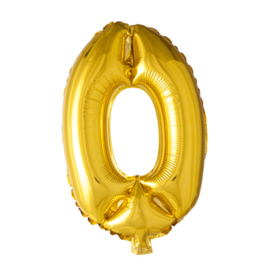 Folieballon ''Cijfer 0 goud'' (16'')