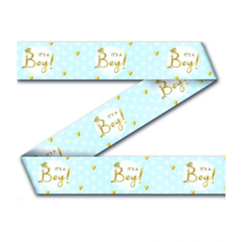 Afzetlint ''it's a boy!'' (12 meter)