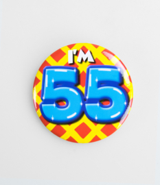 Buttons ''55 jaar'' (Klein)