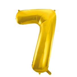 Folieballon ''Cijfer 7 goud'' (34'')